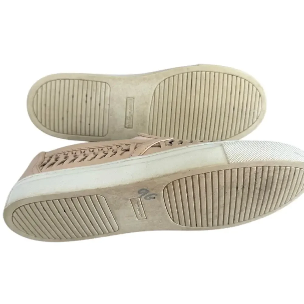 Tory Burch Huarache 2 Woven Slip-On Blush Leather 8.5 Sneakers
